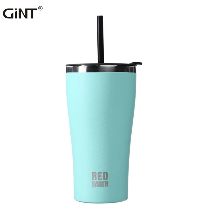 Vacuum-Insulated Stainless-Steel Water Bottle With Straw Lid
