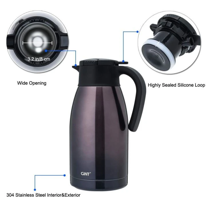 GiNT Hot Selling Vacuum Thermos Tea Double Wall Stainless Steel Coffee Pot