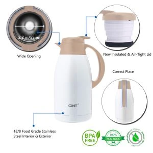 Bình cà phê cách nhiệt bằng thép không gỉ đôi tường