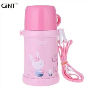 Chai nước uống nóng lạnh chân không bằng thép không gỉ cách nhiệt 600ML màu xanh hồng