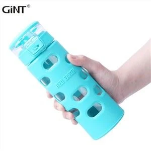Chai nước thủy tinh không chứa BPA có vỏ silicon